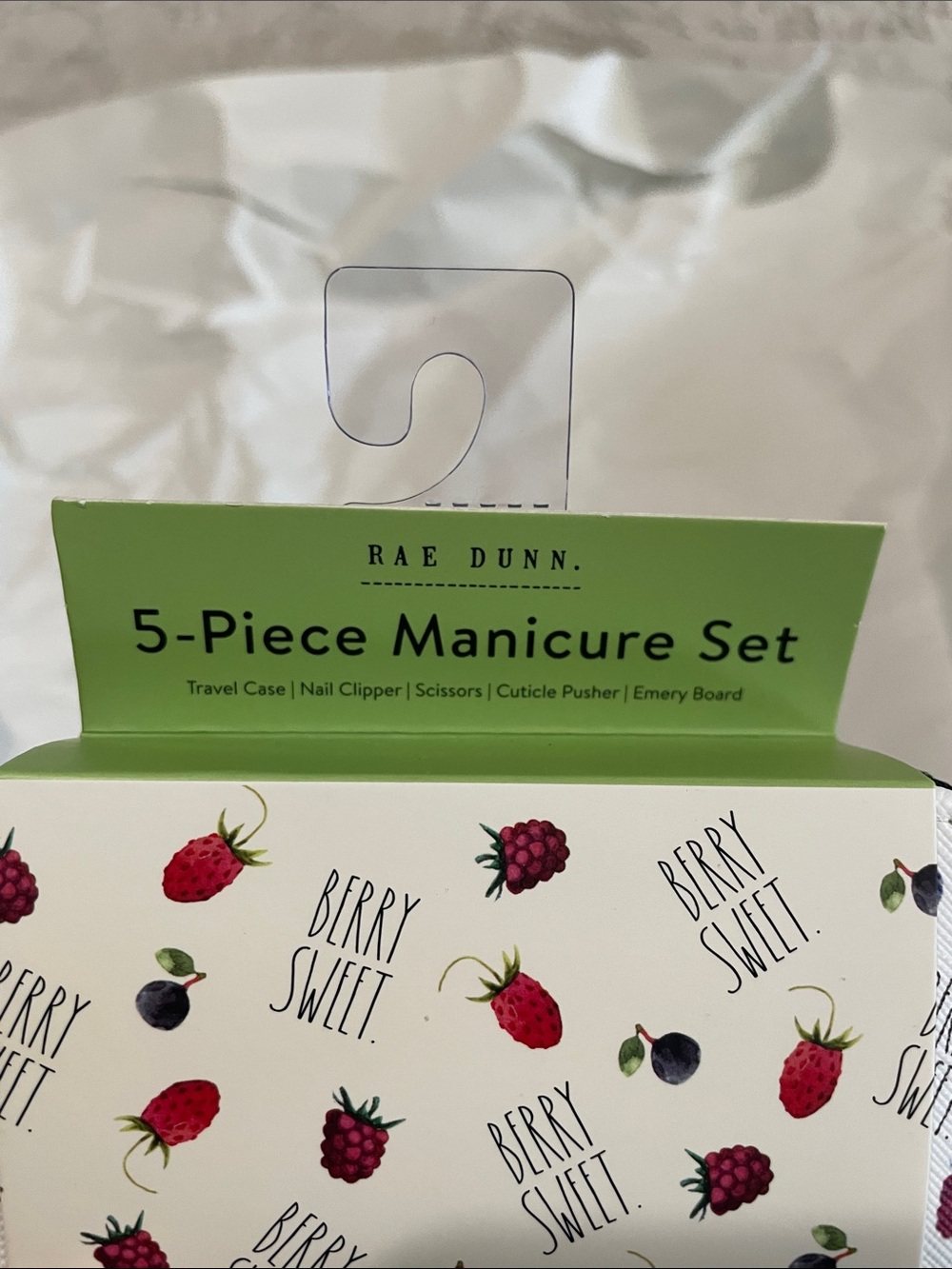 Rae Dunn White 'Berry Sweet' Manicure Set with Red and Purple Berry Print - Picture 3 of 3